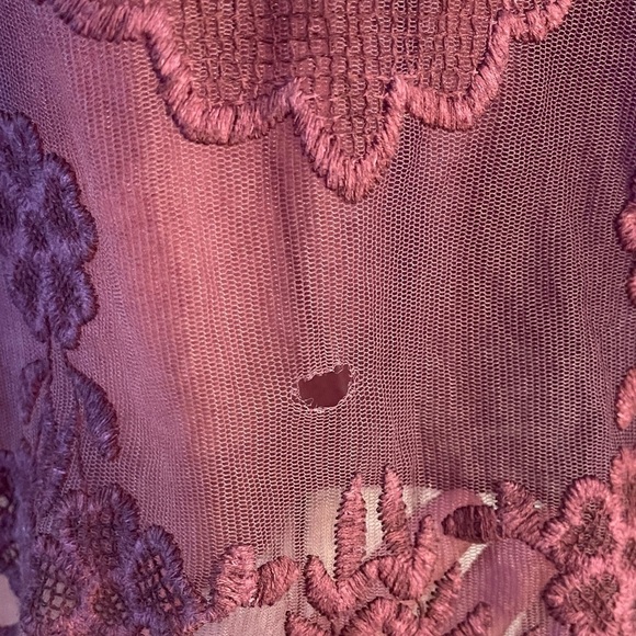 M Brand Elegant Sheer Purple Women's Top | Size L - Picture 6 of 7